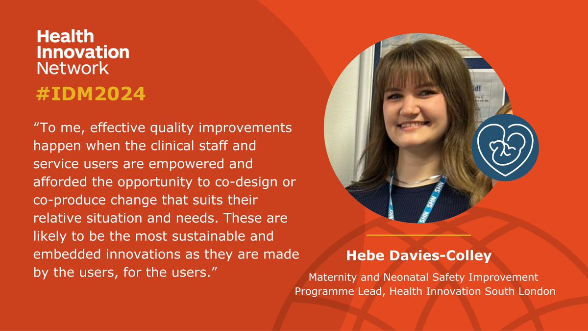 Meet Hebe Davies-Colley, Maternity and Neonatal Safety Improvement Programme Lead @HINSouthLondon 'To me, effective quality improvements happen when the clinical staff and service users are empowered and afforded the opportunity to co-design or co-produce change.' #IDM2024