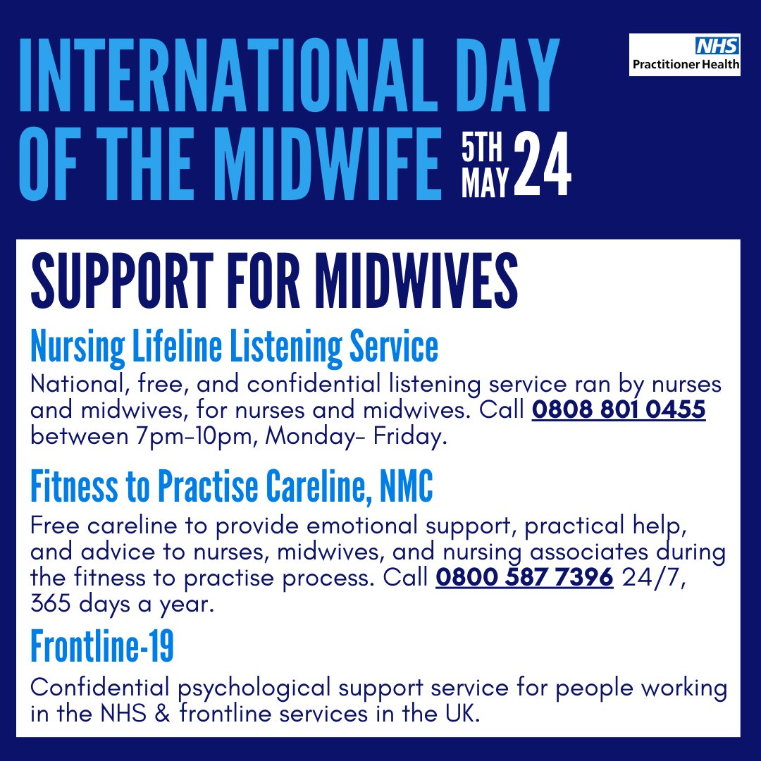 High proportions of staff in midwifery experience burnout and exhaustion. Midwifery is such an important profession, and it is essential that midwives are cared for so they can go on to care for others. @MidwivesRCM #InternationalDayOfTheMidwife