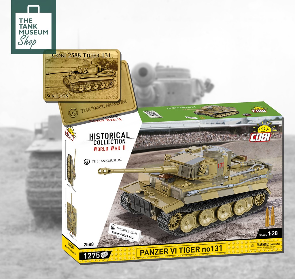 Upgrade your collection and pre-order the latest Cobi Tiger 131, with new interior detail, new design of chassis and wheels and more accurate exterior colour. Order today to get a numbered ingot from Cobi with your order. Last few ingots remaining: tankmuseumshop.org/products/cobi-…