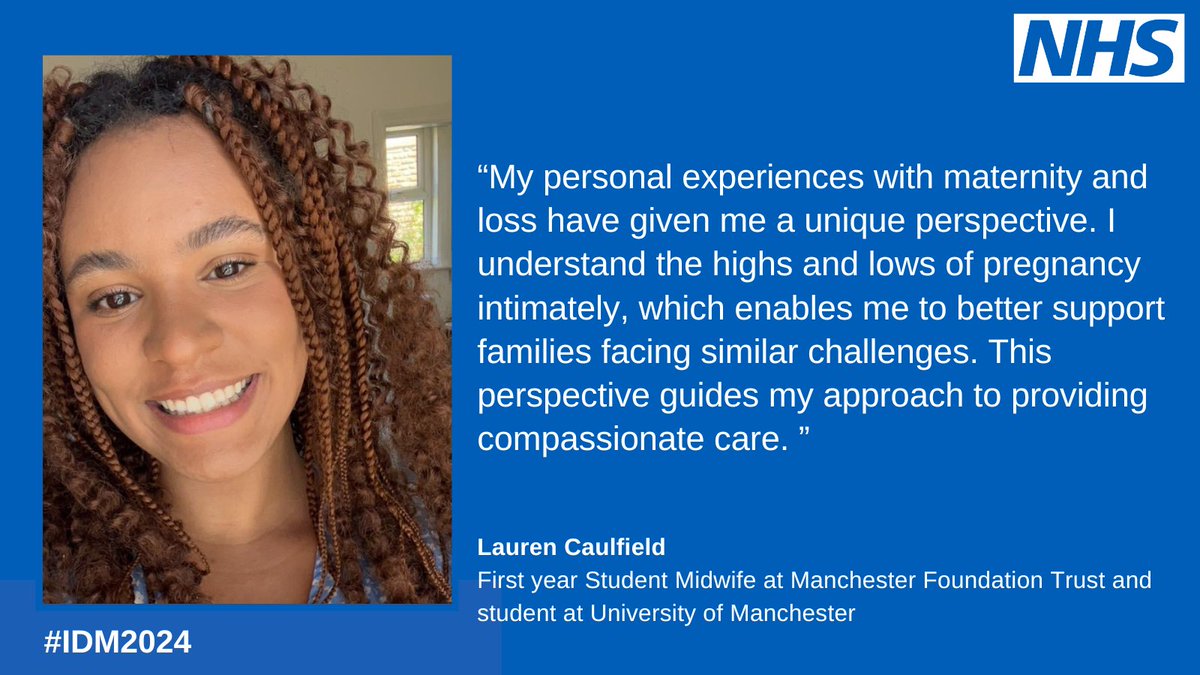 Happy #InternationalMidwivesDay to those working in the midwifery profession across the North West. First year student midwife Lauren highlights how personal experiences shaped her outlook and passion for midwifery. Read more➡️england.nhs.uk/north-west/202… #IDM2024