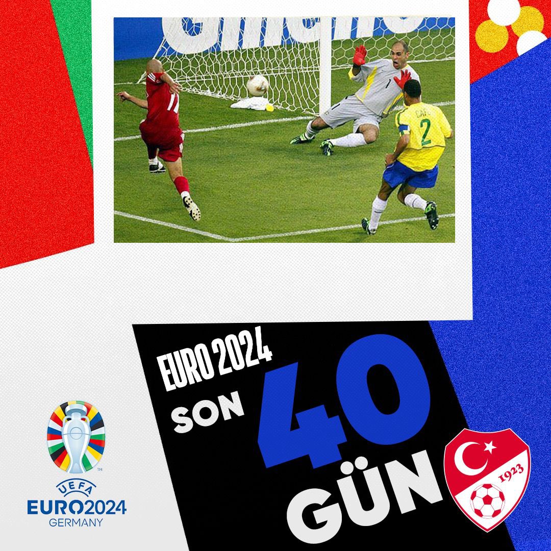 🎯 ‘Yıldıray, Juninho’dan sıyrıldı. Ortasını yaptı, Hasan çaprazdan sol ayak! Gol! Gol! Gol!’ 🏆 #EURO2024 için artık son 4️⃣0️⃣ gün! ⭐️ A Millî Takımımızın formasını 4️⃣0️⃣ kez giyen Hasan Şaş, 2002 Dünya Kupası’nda Brezilya’ya attığı jeneriklik golle turnuvaya damga vurmuştu.…