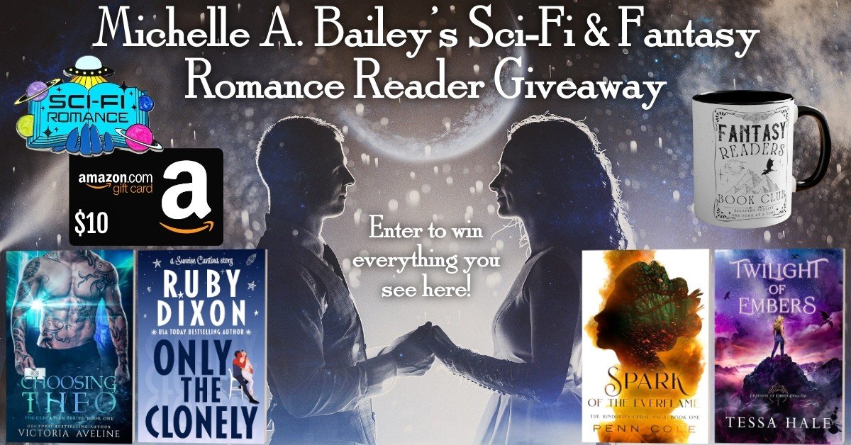 Sci-Fi and Fantasy Romance Giveaway! bit.ly/3Qv7nQ6 #fantasybooks #sciencefictionbooks #romancebooks