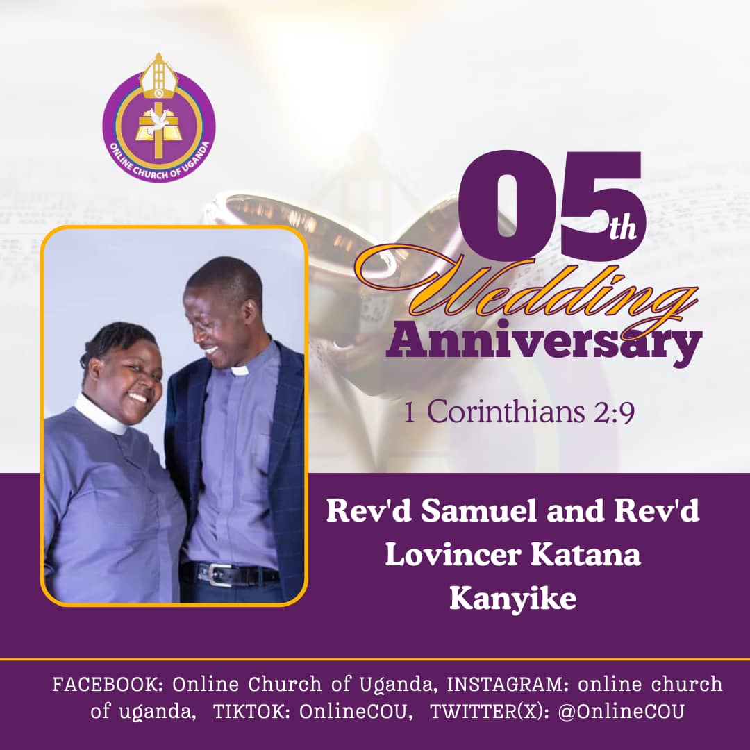 Happy 05th Wedding Anniversary to our very own Rev Samuel Kanyike & Rev. @KatanaLovincer. Best wishes in your marriage. @MothersUnionCOU @FathersUnion @ststephenskisug @allsaintskla