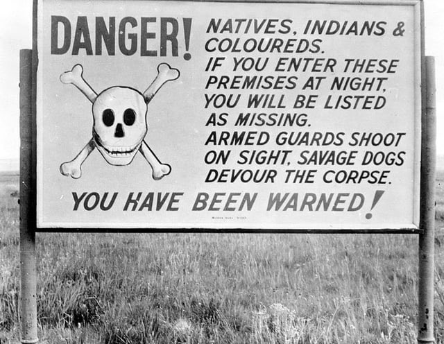 Did you know that Apartheid in South Africa was actually against white people.