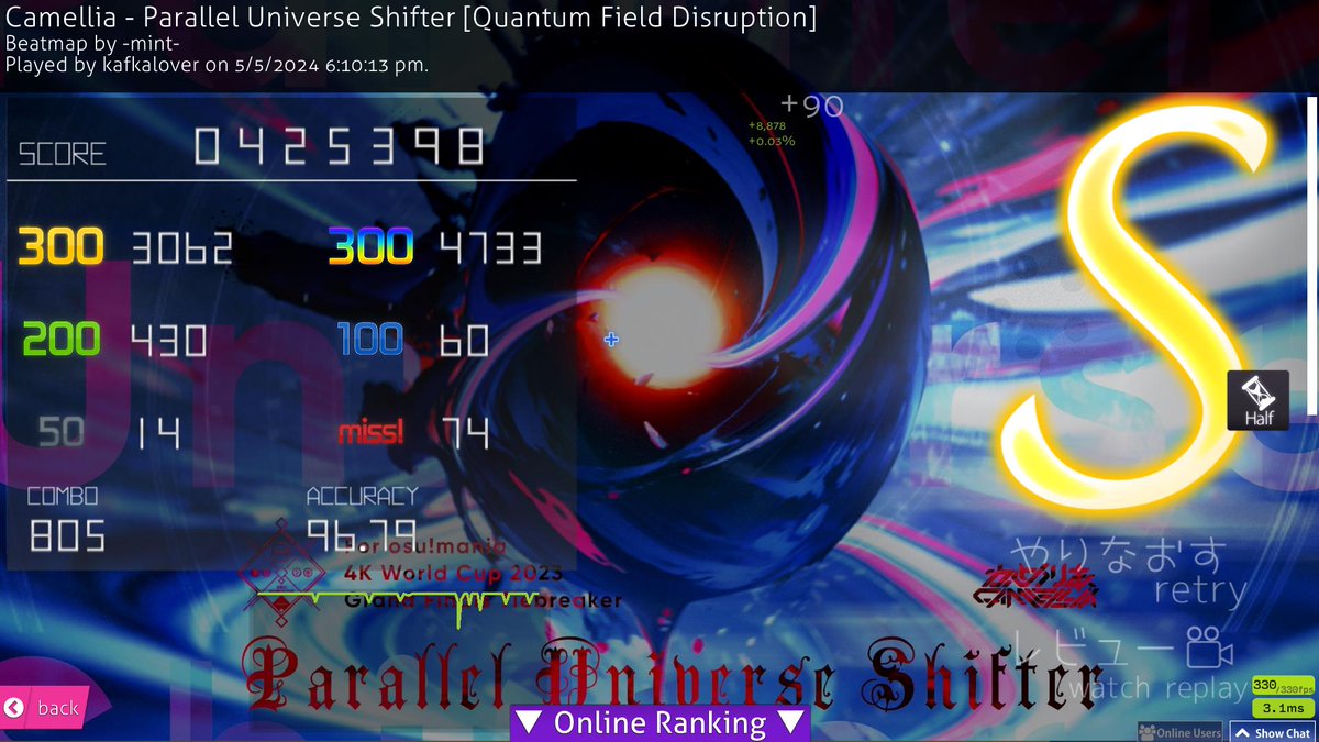 parallel universe shifter +ht 96.79 FINALLY a 96  on this shit