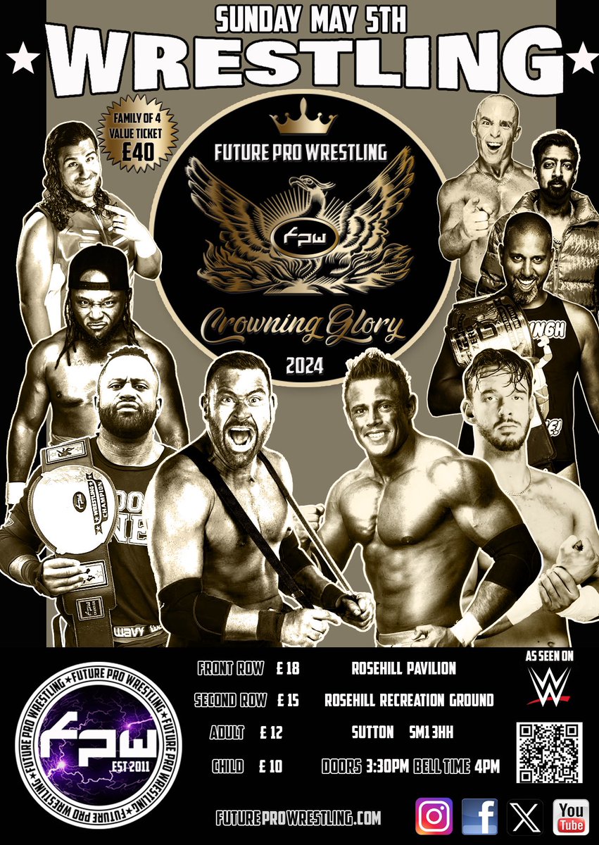 Show day! Just a few tickets remain so get them now!futureprowrestling.com 
#CrowningGlory