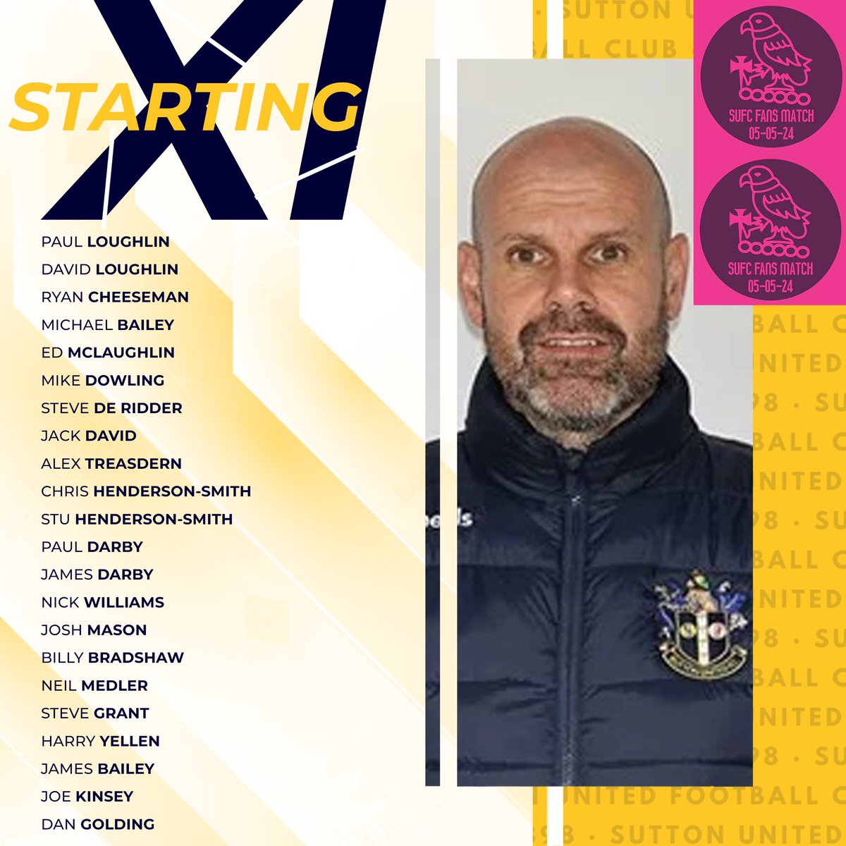 Time for the squads 💛🤎

TEAM FENTON

#TheShoeboxTrophy 

<a href="/suttonunited/">Sutton United</a>