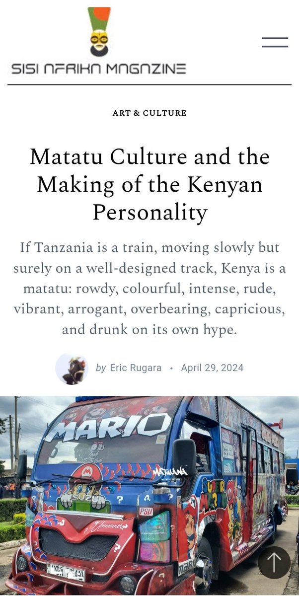 'To me, the matatu culture is an ideology. Like any system, it has its own logic, in this case violent, rude, extractive and dehumanising' Thoroughly enjoyed reading this by @ericrugara Read Here:  sisiafrika.com/matatu-culture…