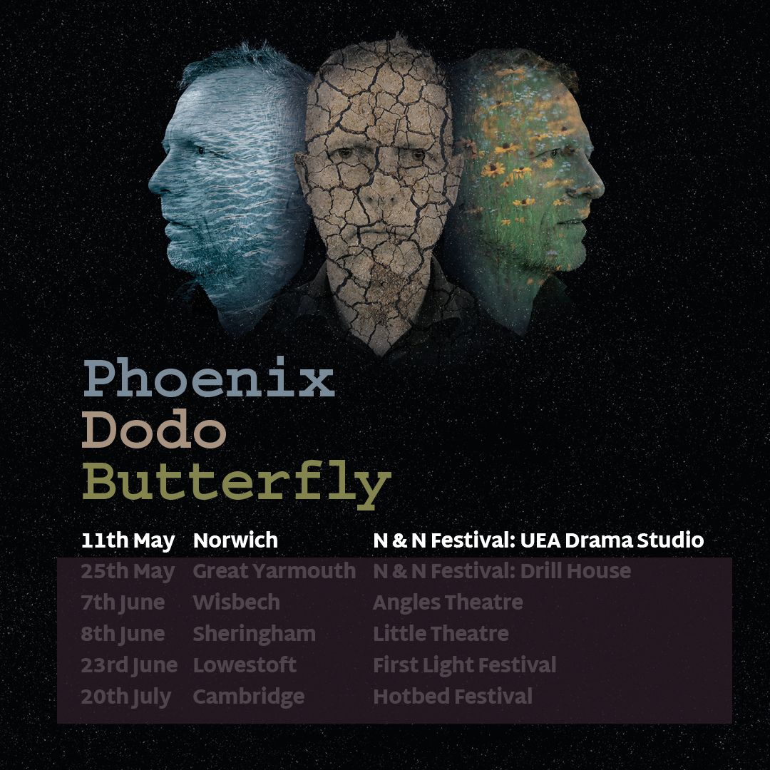 TOMORROW: The premiere of #PhoenixDodoButterfly, the new play by Steve Waters inspired by my book, takes place @uniofeastanglia in #Norwich, as part of the @NNFest. I'll be on the panel after the performance with @patrick_barkham. nnfestival.org.uk/whats-on/phoen…