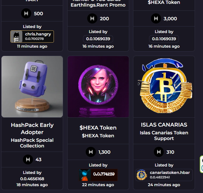 patrocinees's tweet photo. Los #NFTcan estan en constante lanzamiento hasta agotar todo el supply¡¡¡ se lanzan 10 NFTcan por cada 10Hbar¡¡¡¡
En cuanto hayan mas de 1500 NFTcan a un precio entorno a los 80Hbar podremos ver ya resistencias de lholders vendiendo¡¡¡ esto es lo que estamos buscando¡¡¡¡
Ver el punto donde los holders publiquen para vender en el momento¡¡¡¡¡¡