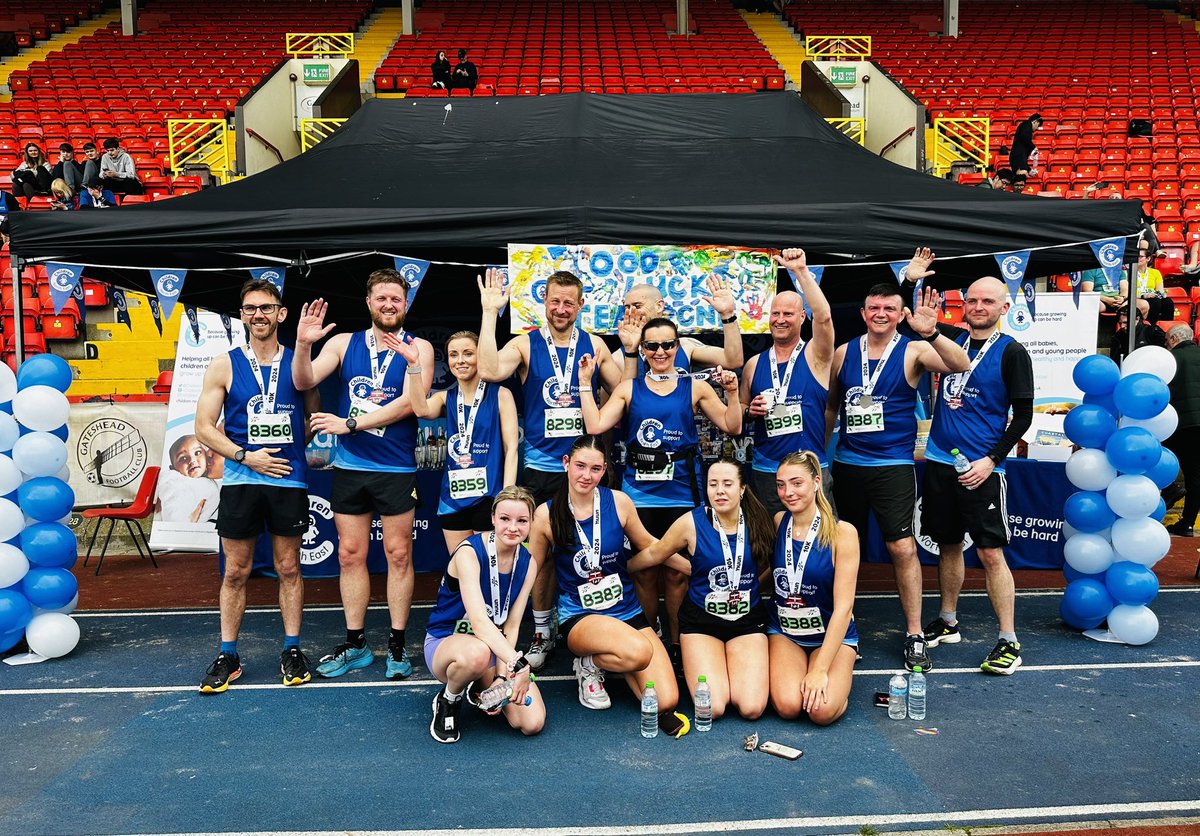 Loved being a member of <a href="/gatesheadcoll/">Gateshead College</a> student/staff team for #Gateshead10k running for <a href="/ChildrenNE/">Children North East</a> - fantastic running team &amp; highlight finishing in iconic #GatesheadInternationalStadium