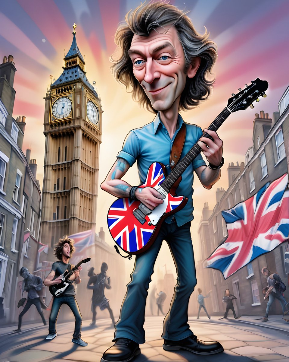 'The path is clear, though no eyes can see
The course laid down long before
And so with gods and men, the sheep remain inside their pen'

#stevehackett #caricature #aiart #musician #digitalart