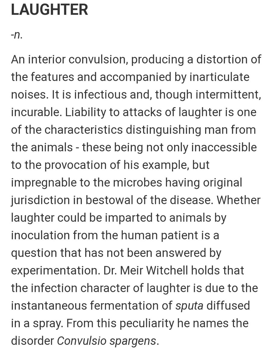 Definition of #Laughter
from The Devil's Dictionary
#LaughterDay #vss365 #WritingCommmunity