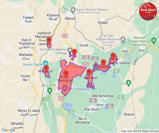 Massiver Raketenbeschuss durch die Hisbollah auf den Galiläa-Stadtteil.

Dies geschieht nach dem israelischen Angriff auf Südlibanon, bei dem mehrere Menschen getötet wurden. (MilitaerNews)