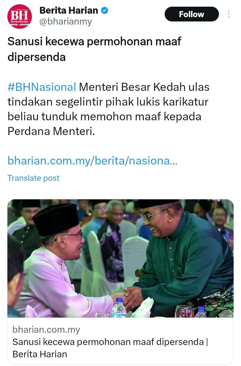 Tak payah nak kecewa sangat lah @SanusiMNor woiiii...

Hang ni suka cari pasai.

Atau hang saja cari pasai. Lepas lulus apa yang hang nak lepas tu hang play victim dan ulang balik perangai lama.

Fokus buat kerja lah Sanusi oiii.... Orang pun dah meluat dengan kelaku hang