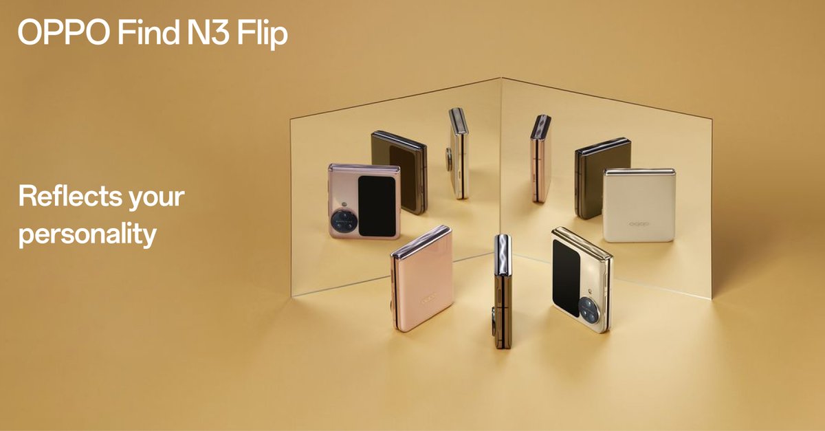 Stand out from the crowd and make every moment shine with the stunning #OPPOFindN3Flip. Drop a ❤️ if it suits your style.