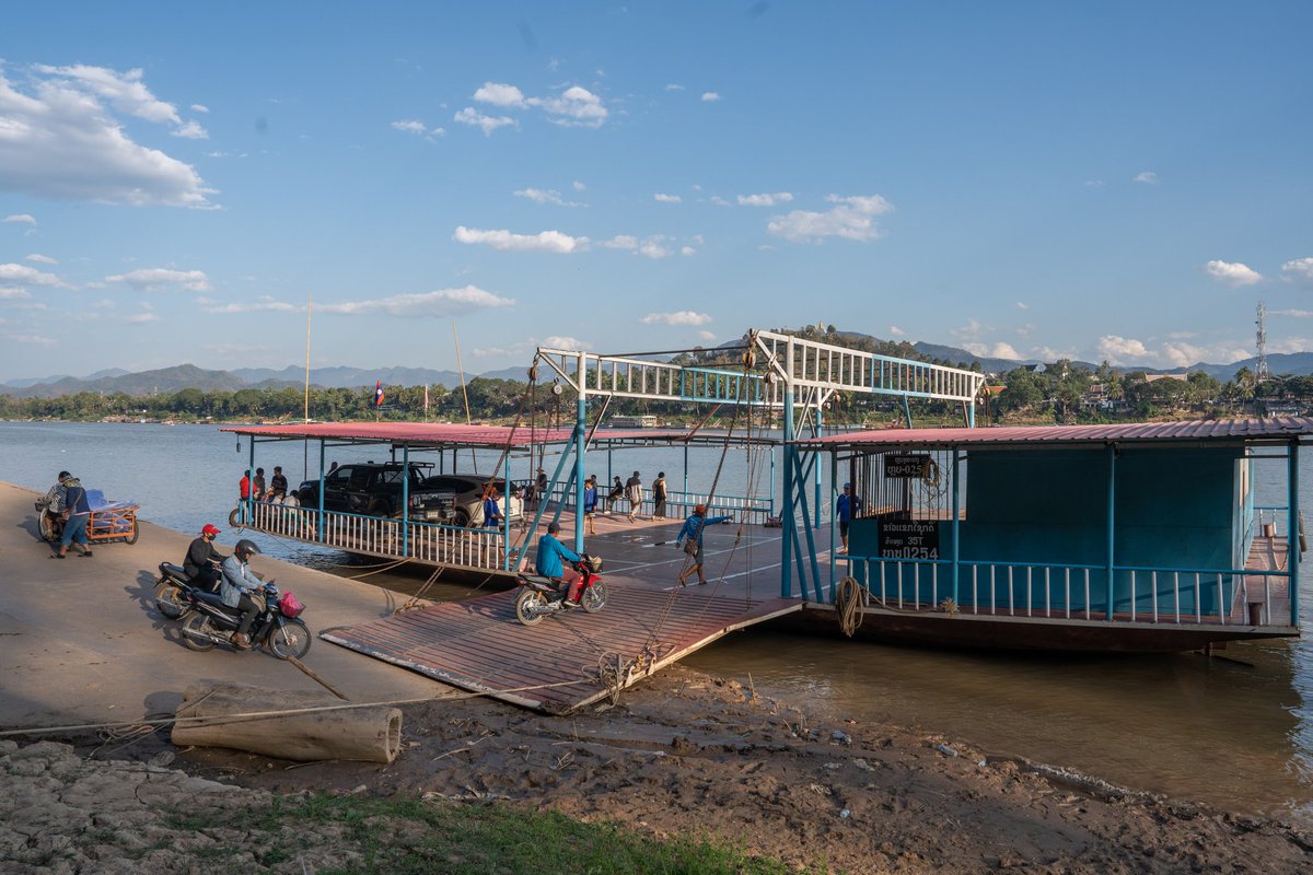 alamy.com/a-laotian-ferr…
A Laotian ferry boat carries motorcycles, scooters, assorted vehicles and passengers on the Mekong River in Luang Prabang Laos Asia
Alamy Stock Photo 
Self Promotion 
#luangprabang #laos #photography  #mekong  #mekongriver #travel #travelphotography