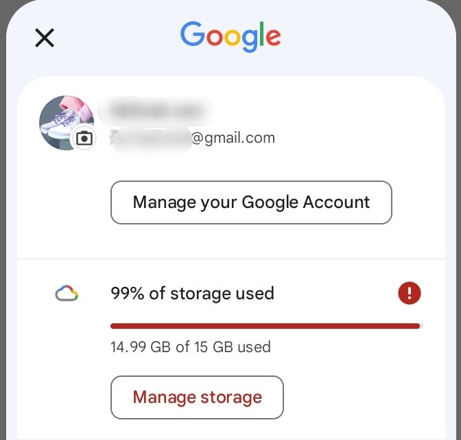 tyrzmri's tweet photo. Okay lepas ni dah tk payah pening nak buat acc gmail bru, ni cara kecilkan storage yg dah full tu, lagi² yg ada connect photos tu kn👇🏻

From this                         To this https://t.co/kVOCGUwt3f