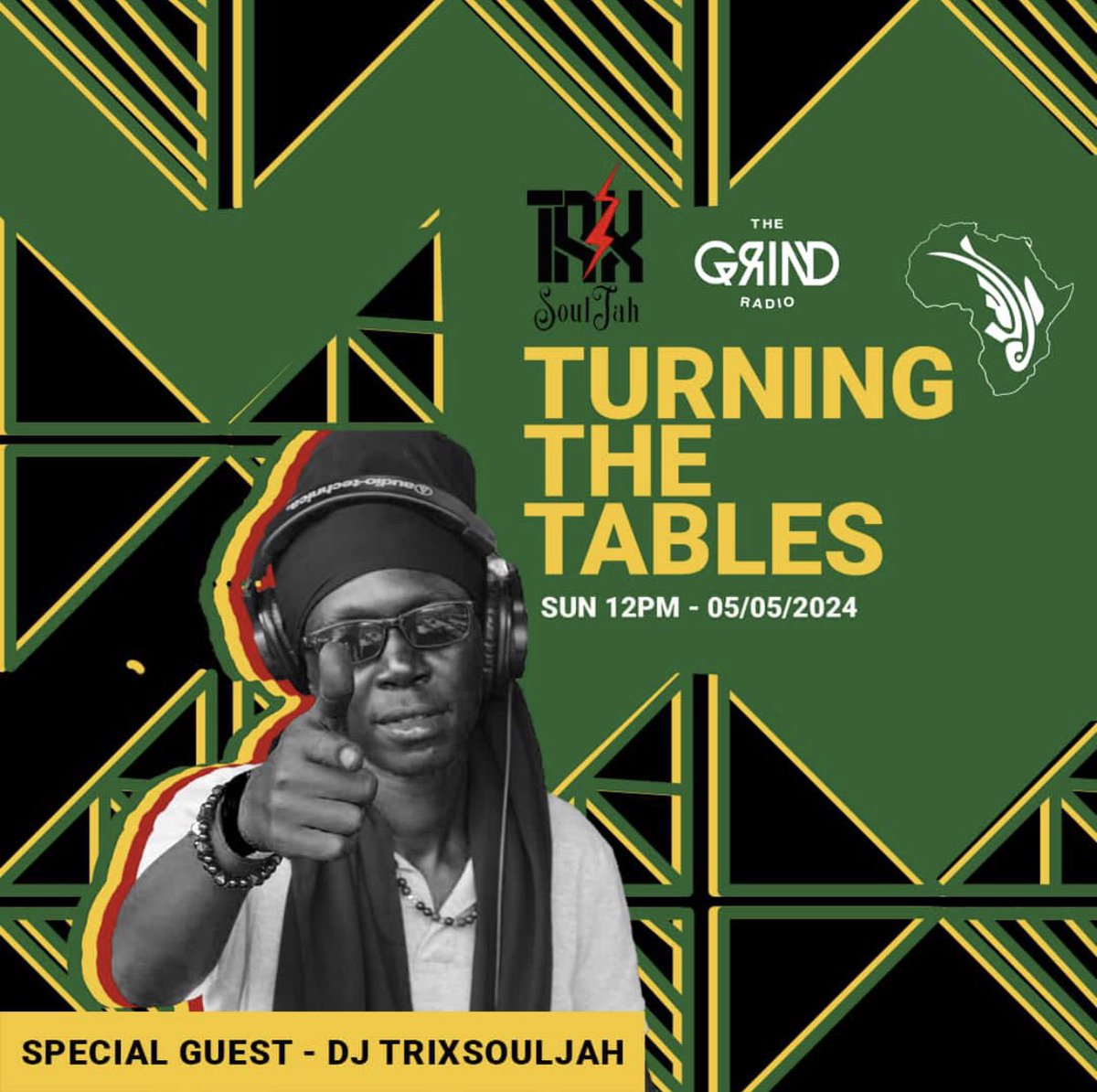 Man’s like @DjTrixSoulJah representing on #TheGrindRadio TURNING THE TABLES in a few Stream ⤵️⤵️⤵️ thegrindradio.co.za