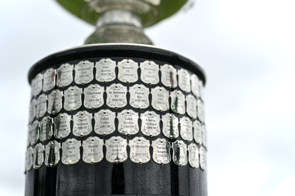 Who will add their name to the famous trophy for the first time today!? Great crowd expected at Eamonn Deacy Park for the FAI Junior Cup final between @CockhillCeltic & @GoreyRangers 👌 KO in just one hour ⌚️ 📺 LIVE | youtube.com/watch?v=ZFwhIw…