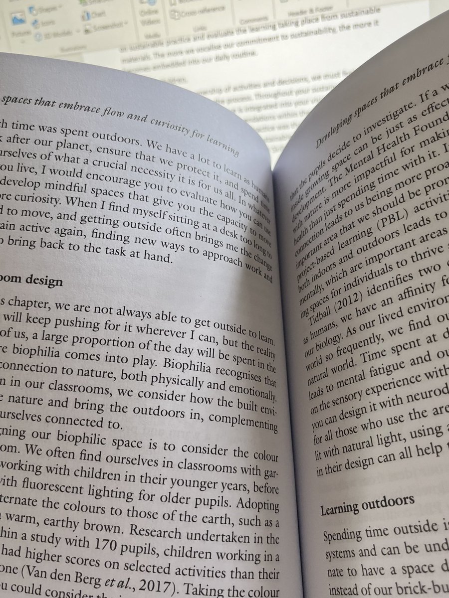 Lovely morning in the #JoyFE Writing Rooms creating an article on sustainability in EY Provision. Nice opportunity to reflect back on my research on PBL + consider how we connect with the natural environment 💚📝💫. Writing done, Sunday play time ready ☺️ amzn.eu/d/8Iy9zF0
