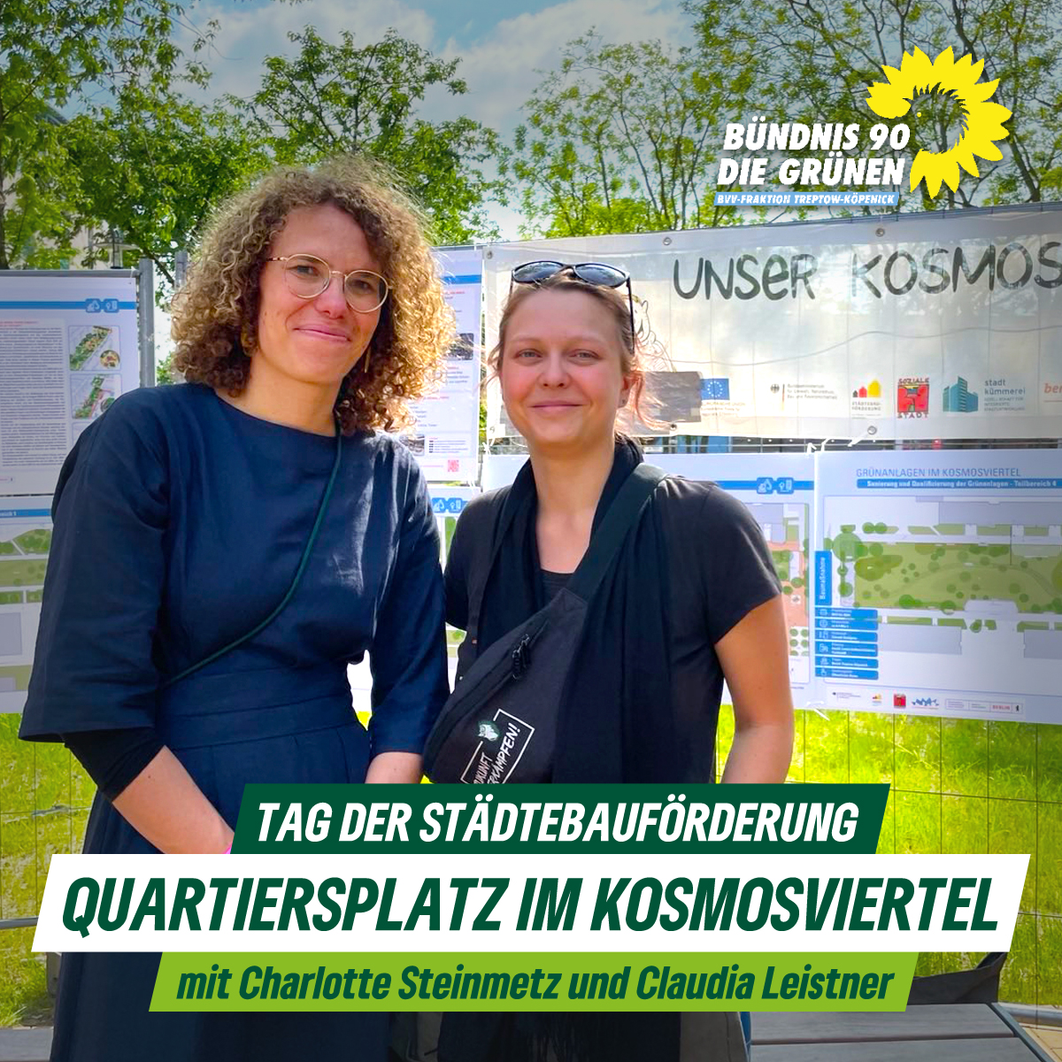 Unsere Fraktionsvorsitzende <a href="/FemLotte/">Charlotte</a> besuchte gestern zusammen mit Stadträtin <a href="/claleistner/">Claudia Leistner</a> das #Kosmosviertel. Dort stellte das Quartiersmanagement die baulichen Entwicklungen und sozialen Angebote im Kiez vor.  ...1/2

➡️ Weitere Infos: kosmosviertel.de