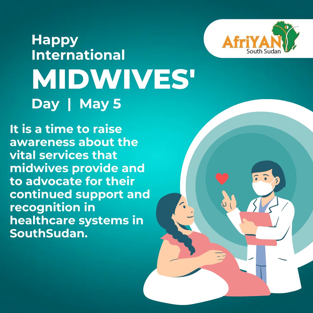 This day is dedicated to recognizing and honouring the important role that midwives play in providing maternal and newborn health care around South Sudan 🇸🇸 #HappyInternationalMidwifeDay #Musharaka4tenmiya