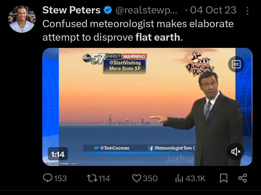 Flat earthers opinion doesn't count @realstewpeters