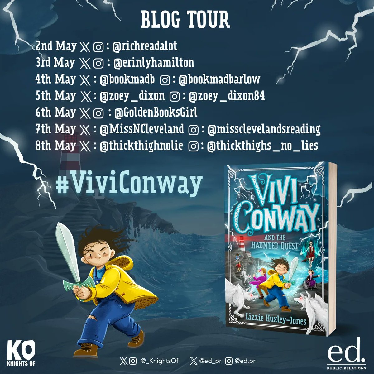 📢 Book Blog Tour Post 📚 Vivi Conway and the Haunted Quest by Lizzie Huxley-Jones 📝 Lizzie mixes magic, adventure and suspense with some truly scary heart-stopping moments. instagram.com/p/C6lWj28Itsd/… @littlehux Thanks to @ed_pr and @_KnightsOf #ViviConway