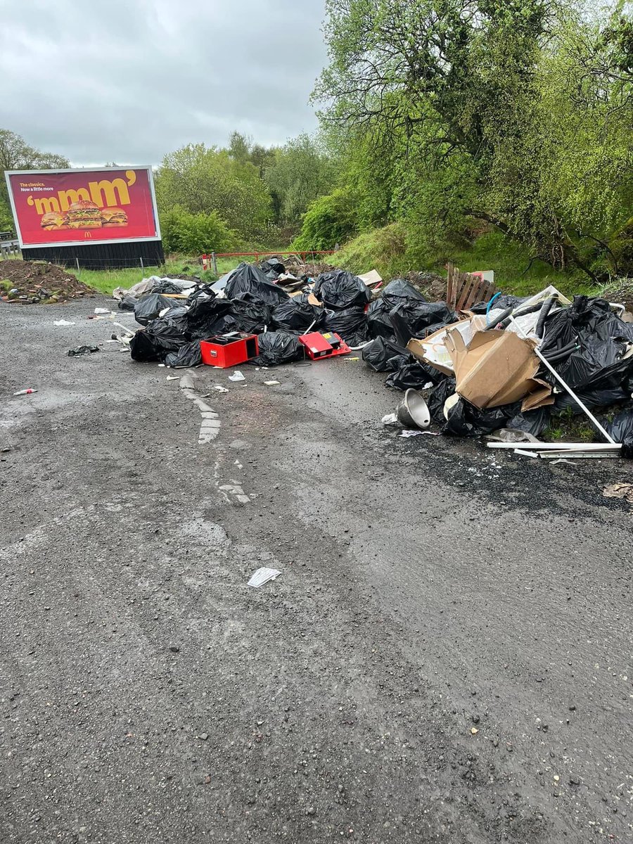 Earlier this morning @KarenTigger4me was out - Busy Sunday morning 

Thorniewood  bin changed ✅
Addopted rd picked ✅
Aitkenhead rd laybye bin changed✅
4 bags
3vapes 

On the down side more fly tipping in the laybye. 🤷‍♀️🤦‍♀️
#makingadifference
#civicpride