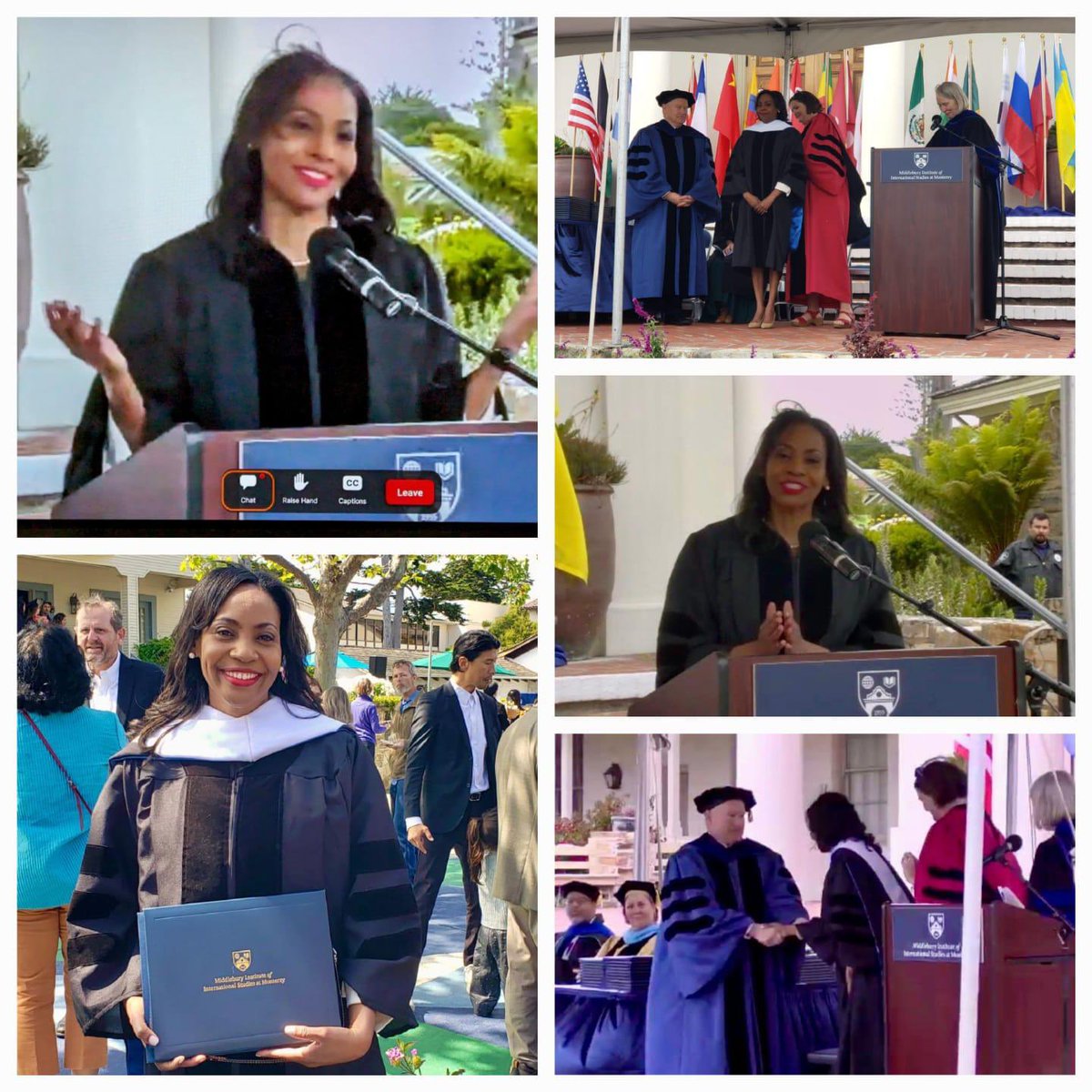 Great honour and privilege to deliver the commencement address & be awarded an honorary degree - Doctor of Humane Letters (Honoris Causa) from the Middlebury Institute of International Studies @MIIS #Jamaica🇯🇲 #CARICOM #hibakusha #womenindisarmament #youthempowerment #OneLove