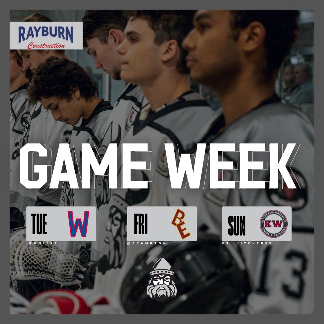 We can’t wait to begin @TheOJLL 2024 season! Here’s a quick glance at opening week for your Rayburn Construction Jr. A Northmen with the season opener on the road on Tuesday against @Whitby_Warriors at 7:30pm at Iroquois Park Arena.