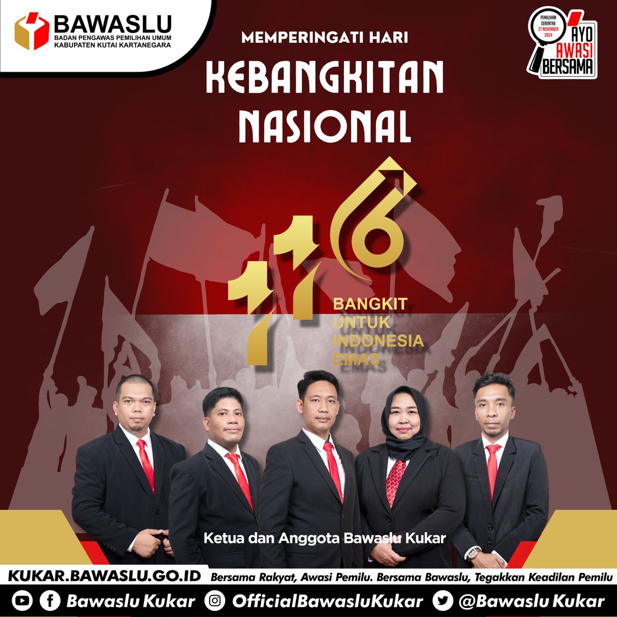 Kobarkan Nasionalisme, Pererat Persatuan Peringatan Hari Kebangkitan Nasional ke-116 20 Mei 2024 'Bangkit Untuk Indonesia Emas'