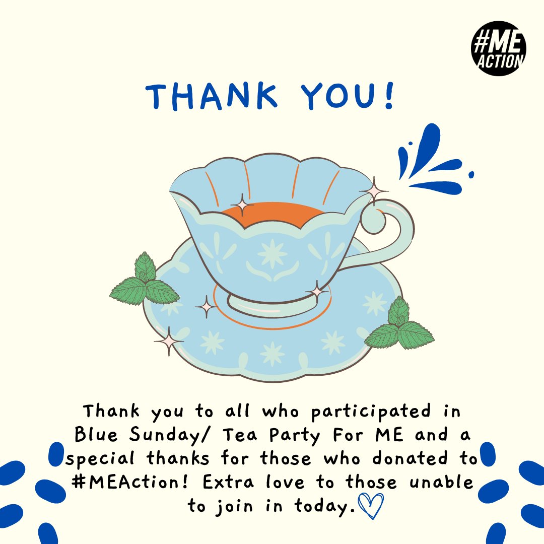 Thanks so much to all who have participated in #BlueSunday! Extra special thanks to @theslowlane_me for creating the day and to all those who chose #MEAction as their charity for this year. We truly appreciate it! Sending out love if you could not participate this year.