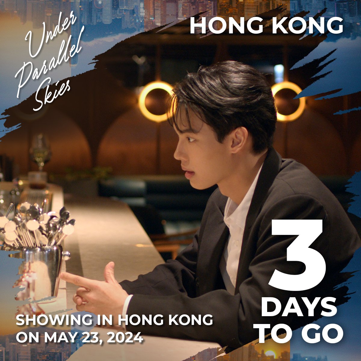 3 days to go before 'Under Parallel Skies' hits the big screens in Hong Kong. Starring #WinMetawin and #JanellaSalvador, witness one of the most anticipated film collaborations this year in cinemas. #UnderParallelSkies is showing at Golden Scene Cinema starting May 23 for a