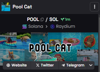 poolcatcoin's tweet photo. Live on raydium and dexscreener updated
chart:https://t.co/kBWNiwgODl
#POOL #CAT #POOLCAT #SOL #SOLANA https://t.co/Z8pbaKtDH8