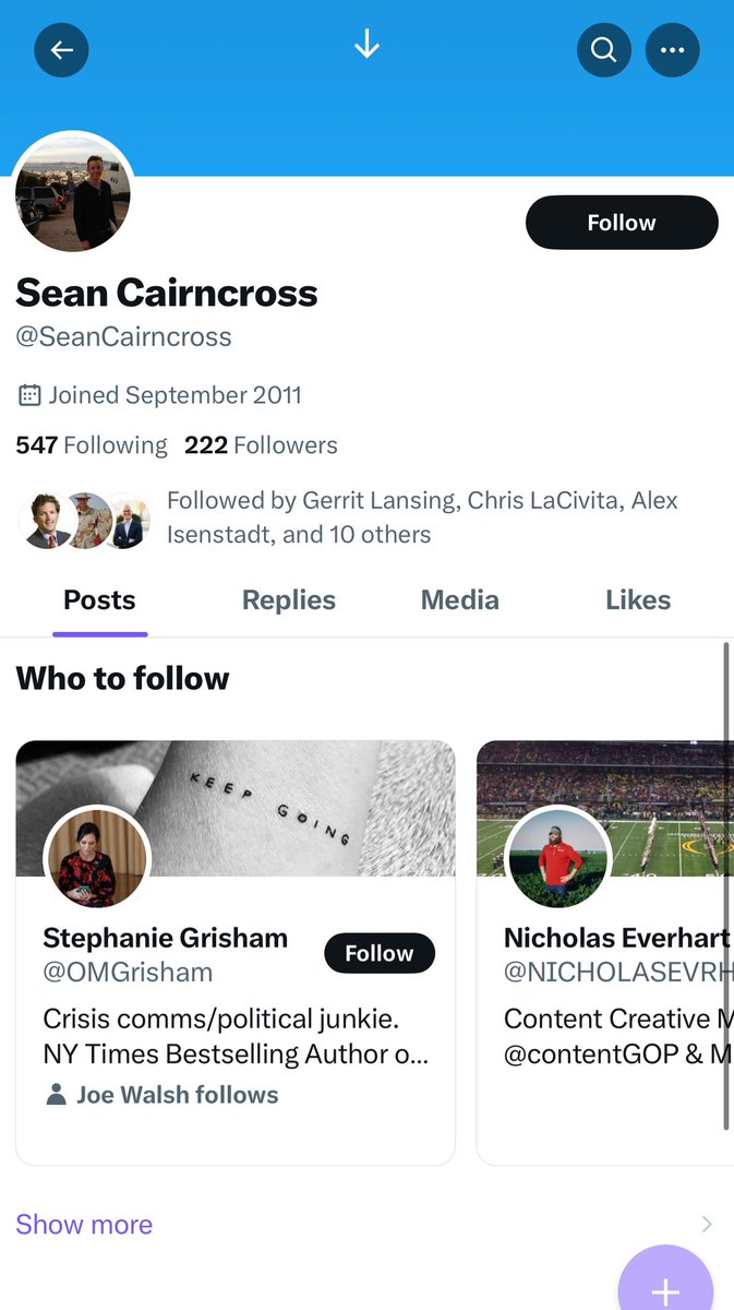 Wow. After I exposed @SeanCairncross, it appears that he has scrubbed his X. All posts have been deleted from his X account…. x.com/seancairncross… You can try to hide all you want buddy, but this isn’t going away. You are getting exposed for the anti-Trump piece of