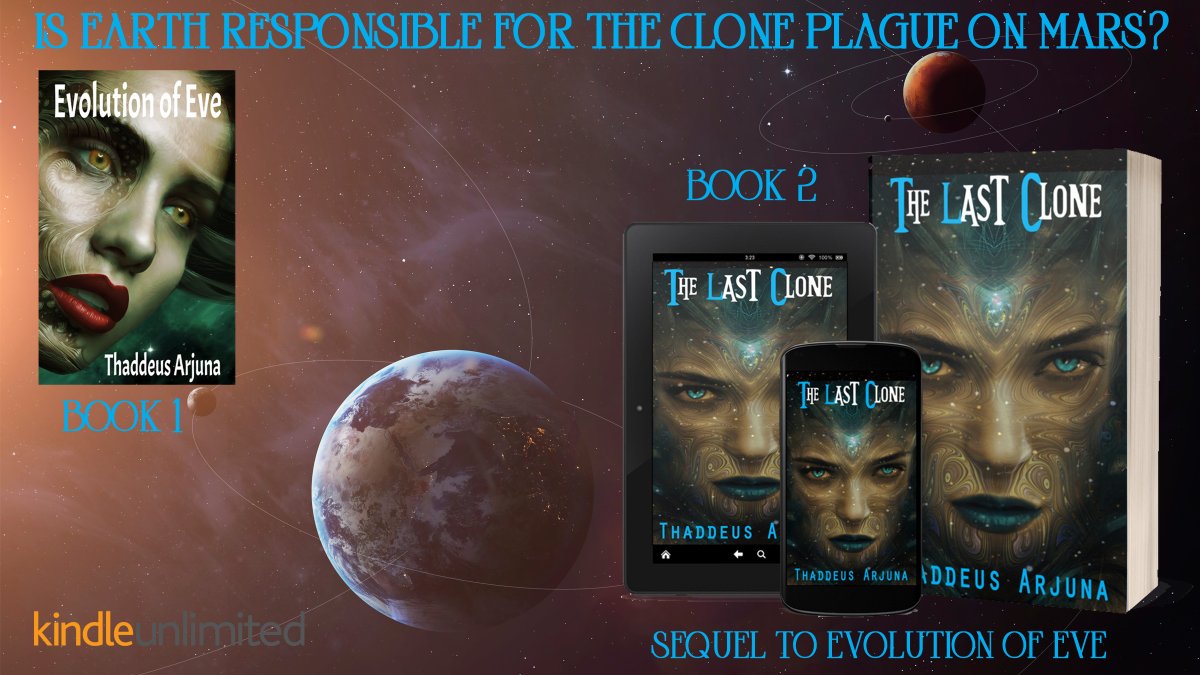 Carol Marrs Phipps (@car01am) on Twitter photo #RT <a href="/ThaddeusArjuna/">Thaddeus Arjuna. Aspiring Scribe, w/ Tidy Typos</a>
THE LAST CLONE, sequel to THE EVOLUTION OF EVE
amazon.com/dp/B08DMPBVYH/…
#KindleUnlimited
#ScienceFiction
#PostApocalyptic
#bookshelf
#mustread
#Action
#Adventure
#bookstagram
#SFF
#TBR
#IARTG #RT <a href="/ThaddeusArjuna/">Thaddeus Arjuna. Aspiring Scribe, w/ Tidy Typos</a>
THE LAST CLONE, sequel to THE EVOLUTION OF EVE
amazon.com/dp/B08DMPBVYH/…
#KindleUnlimited
#ScienceFiction
#PostApocalyptic
#bookshelf
#mustread
#Action
#Adventure
#bookstagram
#SFF
#TBR
#IARTG