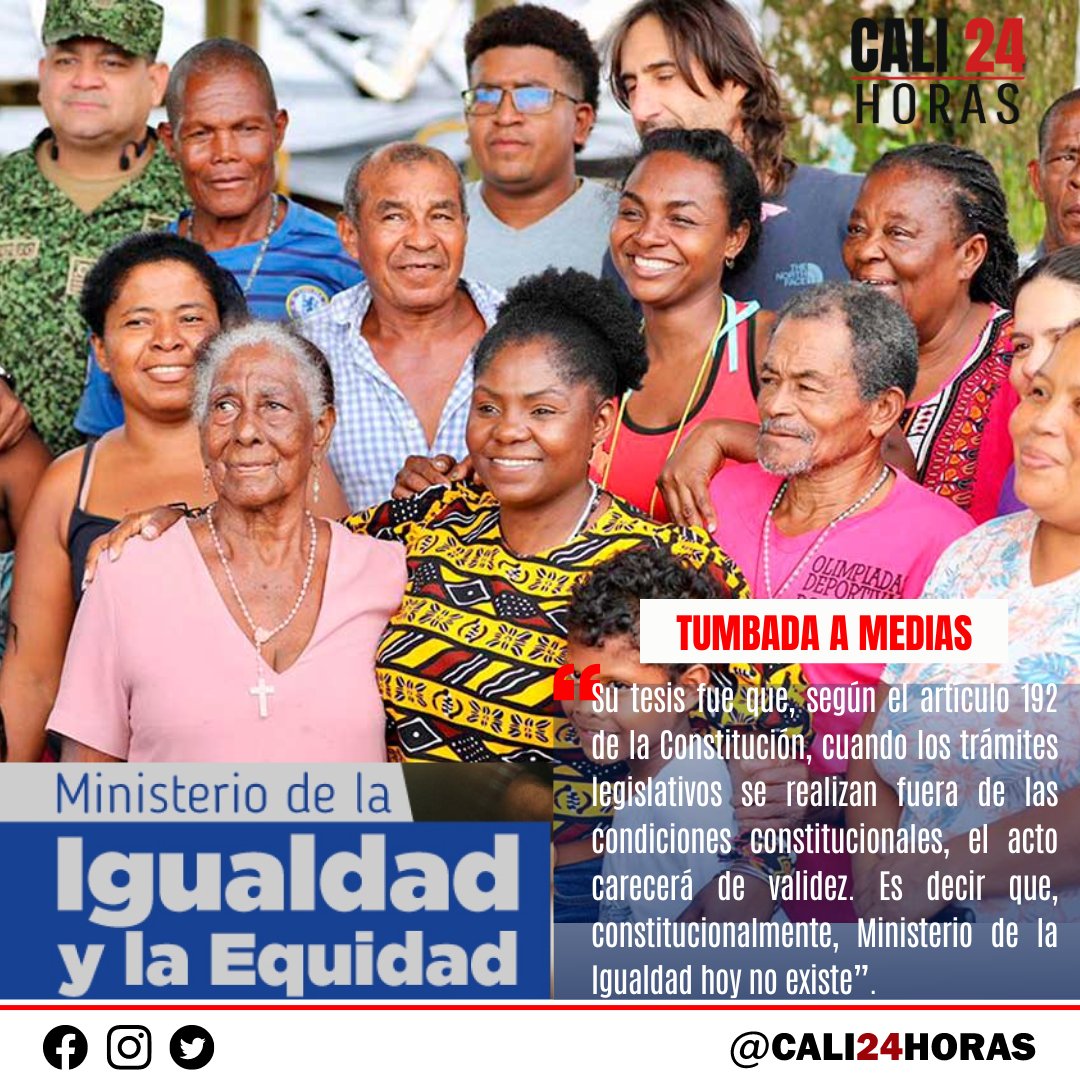 Los invitamos a leer el editorial de hoy de Cali24Horas 'TUMBADA A MEDIAS' #MinisterioDeLaIgualdad #GobiernoNacional.