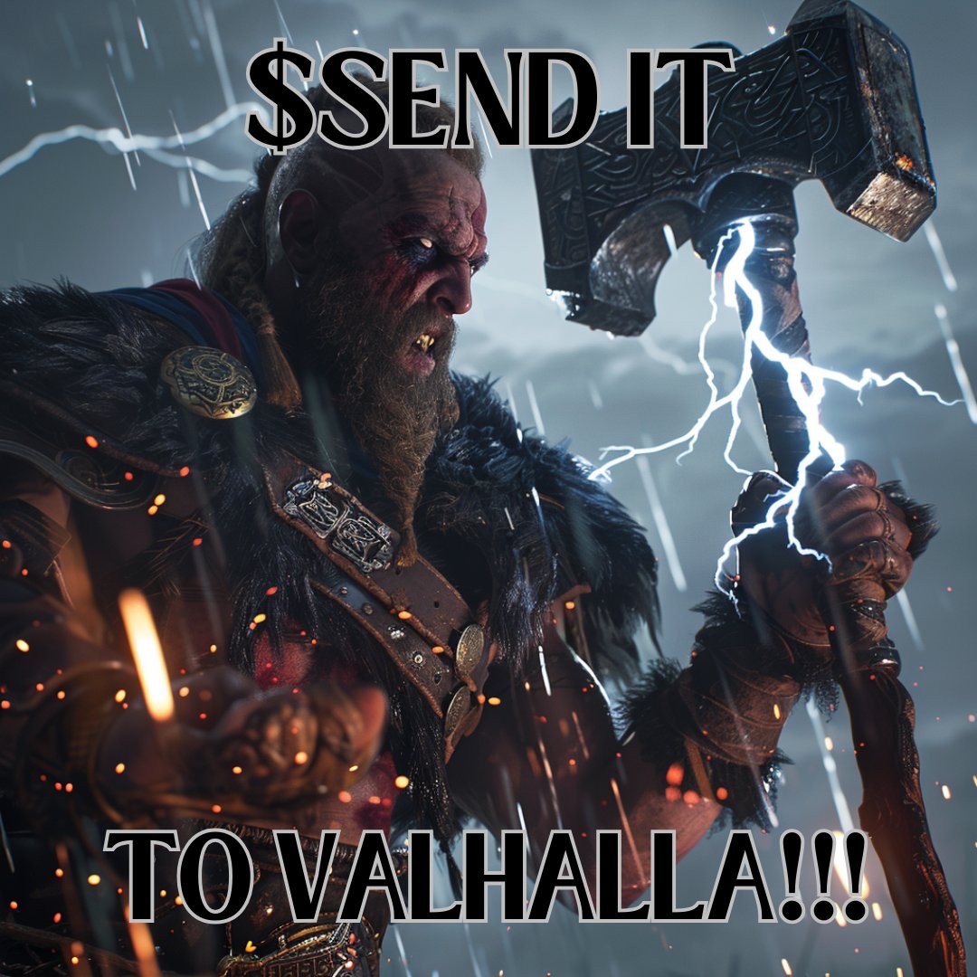 SENDvalhalla's tweet photo. Thor, god of thunder, your power we hail, in your honor, we set sail, Viking hearts never frail! ⛵⚡

$SEND
#SENDitToValhalla https://t.co/lzD6yJSsg9