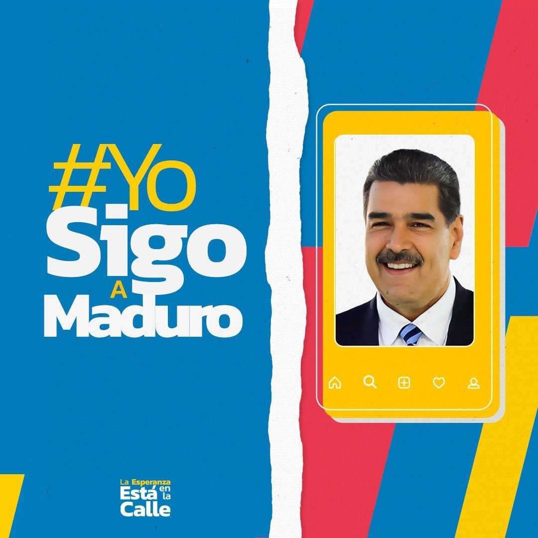 #YoSigoAMaduro y Tu? 🗣️Demostremos una vez más que somos mayoría y que no podrán callar la voz del pueblo. @PartidoPSUV @dcabellor @CiipVen @_LaAvanzadora