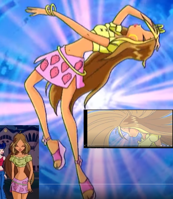 Flora the best girlie Drawover combo of two screenshots from her transformation #winxclub #winx