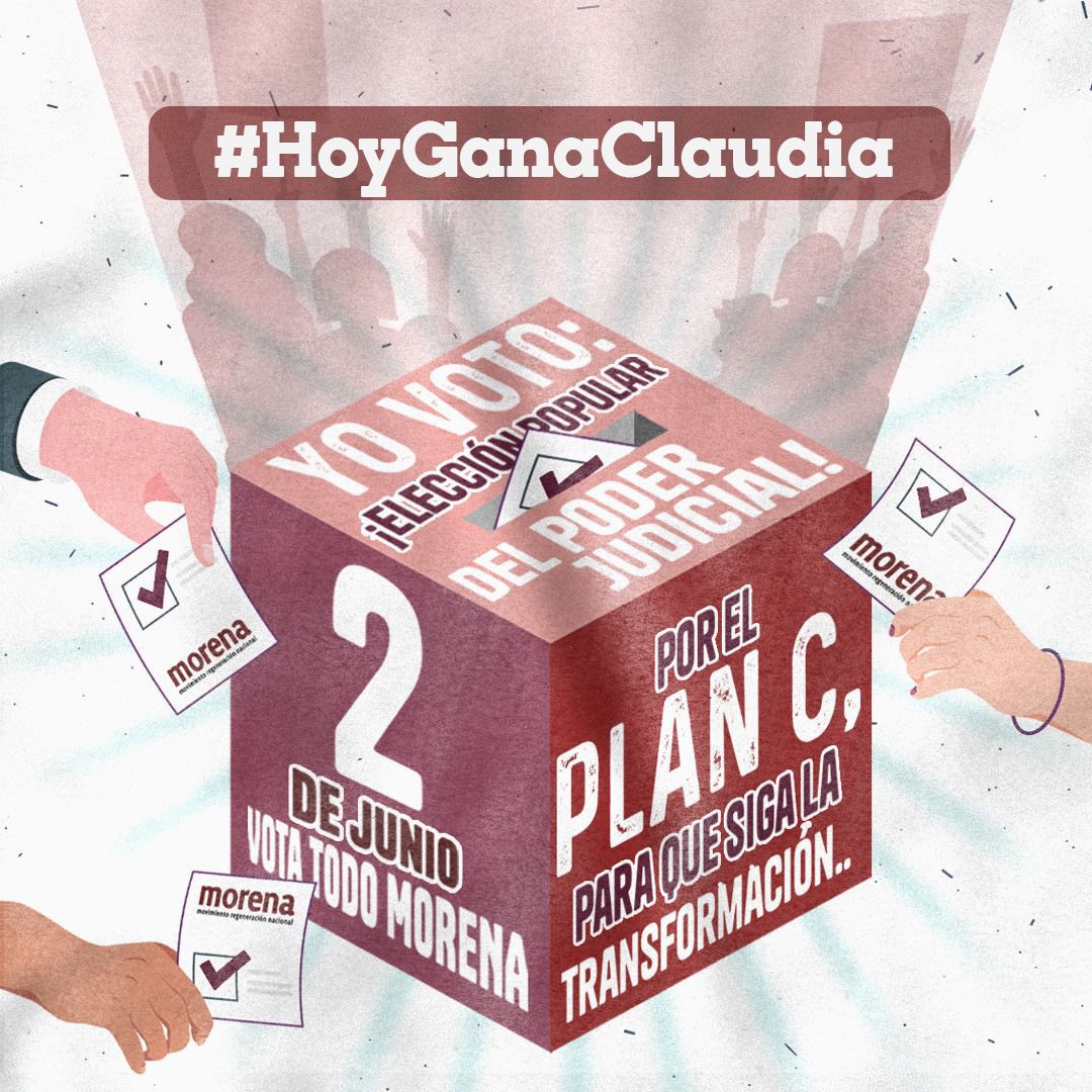 #2DeJunioVotaClaudia, #PlanC
 #HoyGanaClaudia