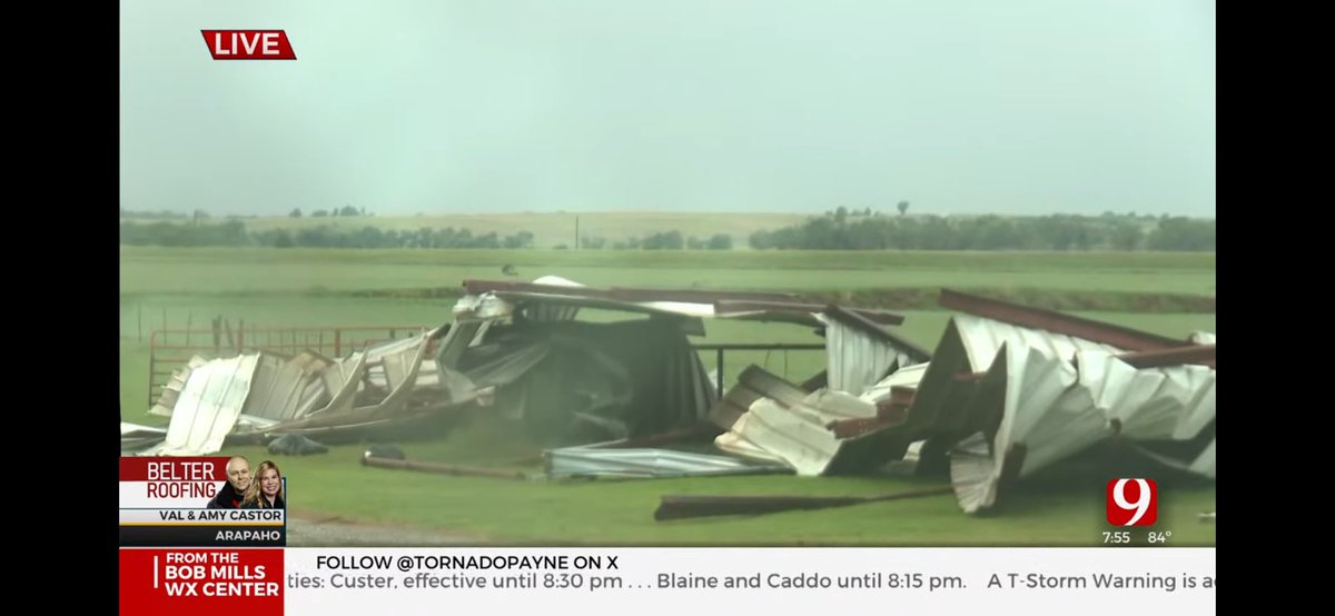 Tornado damage in Custer City, OK

Credit to News 9

#okwx #tornado