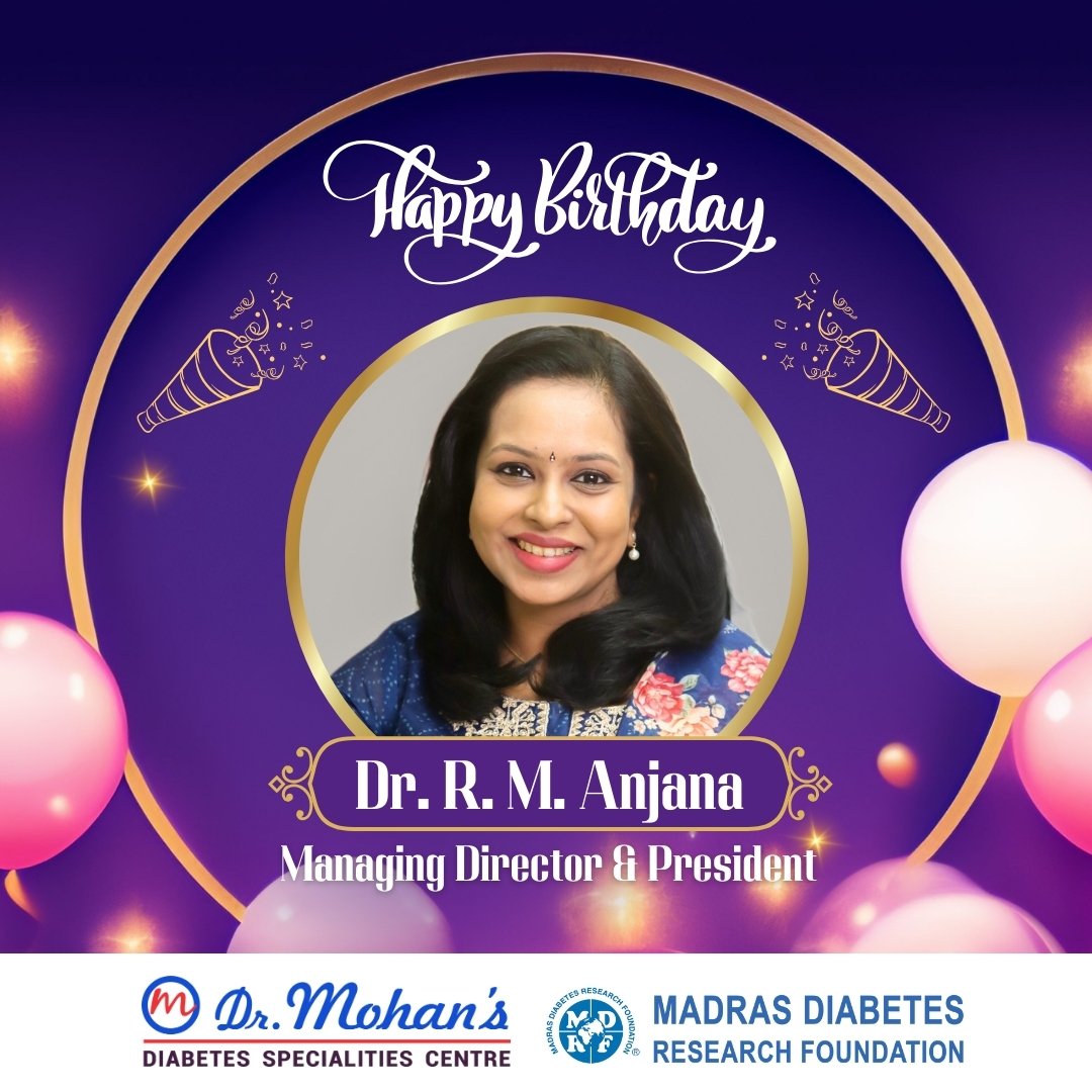 Happy Birthday to our beloved Managing Director, Dr. R. M. Anjana. 

It is an honour and a pleasure to work under your guidance. You inspire each and every one of us to do better.

May your success and happiness continue into this new year!

#DrRMAnjana #DrMohansDiabetes