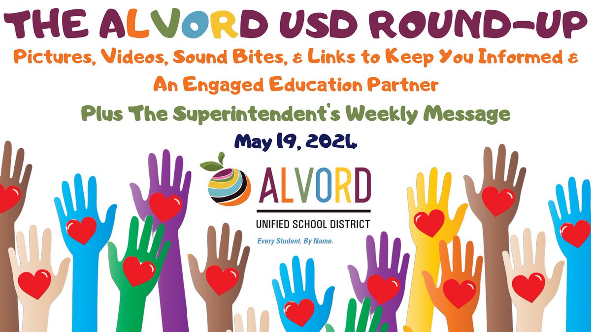 Read this week's <a href="/AlvordUnified/">Alvord Unified</a> Round-Up and Message from Superintendent Mucerino secure.smore.com/n/kq0uc
