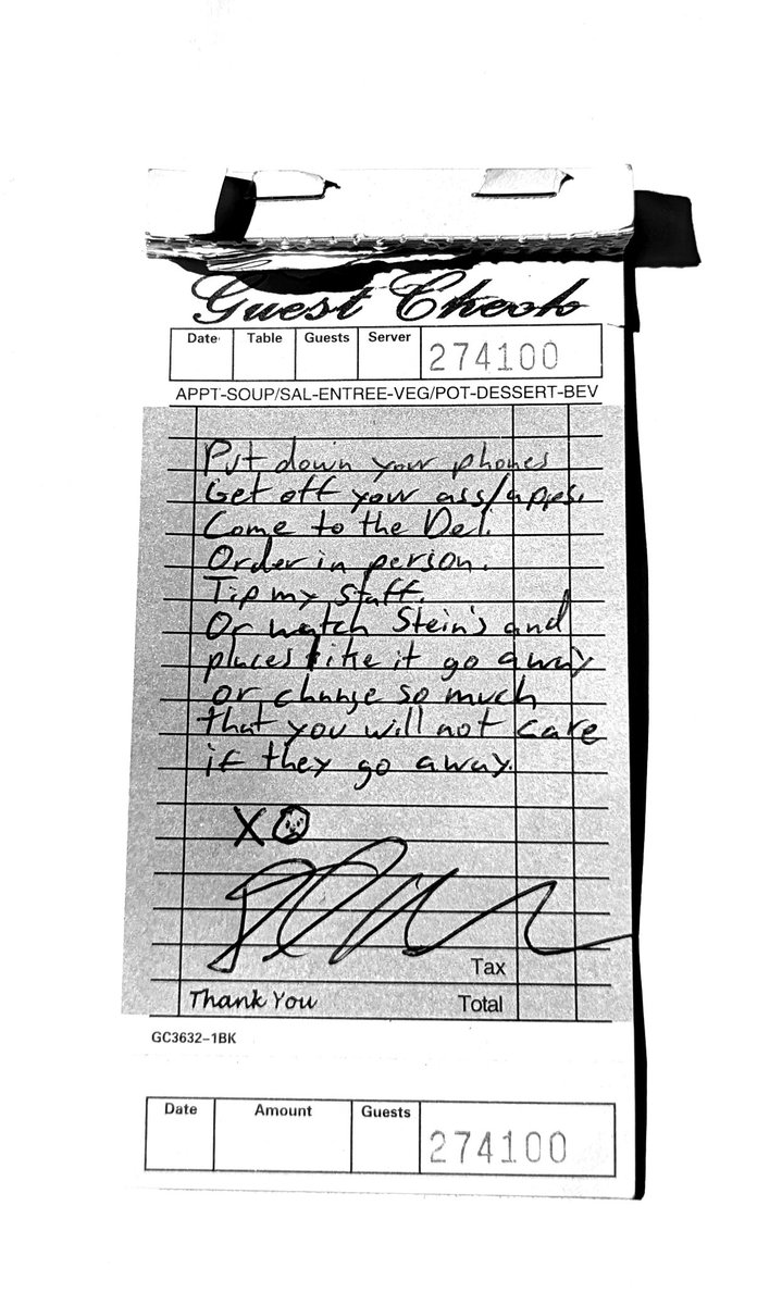 This month's <a href="/antigravitymag/">ANTIGRAVITY Magazine</a> ad is a glimpse into a dystopian future where apps killed unique places like Stein's because no one comes in or tips the staff. So, come to the Deli, or order pickup direct (2 phone #s: 504-527-0771 or  504-281-4467). It's cheaper btw. Love, Stein