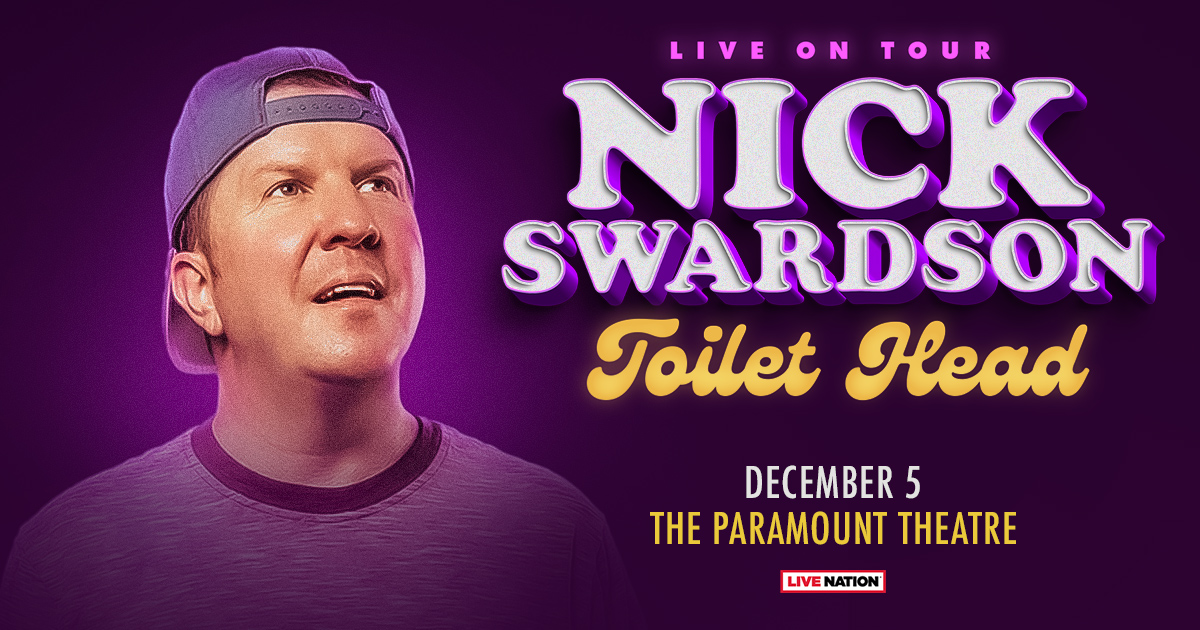 Join @NickSwardson, America's Sweetheart, as he tackles the hard issues of diarrhea, edibles and Norm MacDonald. Enter to WIN TICKETS and see the comedian LIVE at @ParamountAustin. GO HERE. bit.ly/3wvpfUn