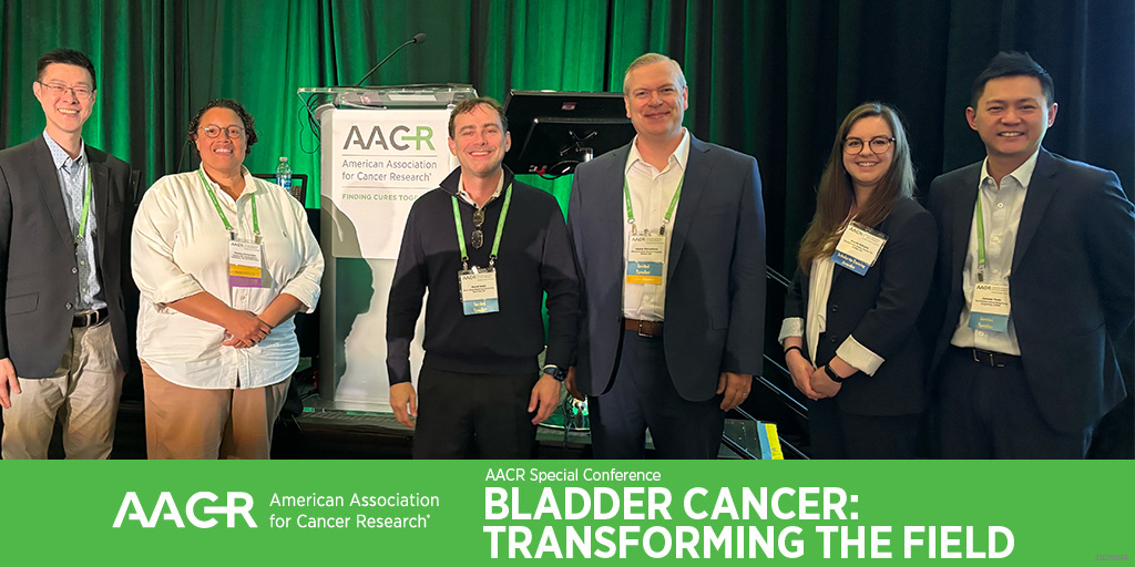 AACR's tweet photo. Novel Approaches to Invasive Disease: Jason A. Efstathiou, Jonathan Chou, David B. Solit, Jeremy Teoh, and Sarah Athans addressed this topic in a plenary session this afternoon at the AACR Special Conference on Bladder Cancer. #AACRbladder24 @DSolit @jteoh_hk @_SarahAthans https://t.co/w8jCYvpLAx