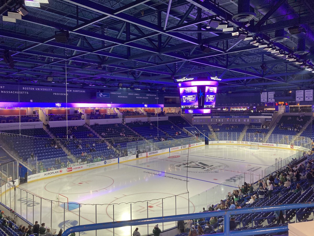 At the Tsongas Center in Lowell, MA for game one of the Walter Cup Finals between @PWHL_Boston & @PWHL_Minnesota. @thepwhlofficial @StadiumJourney